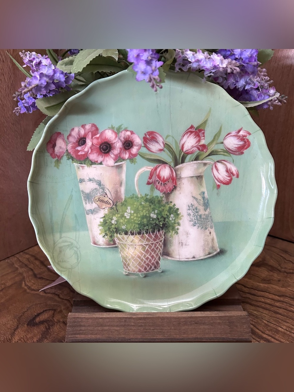 🌷MOMENTUM • “Jardin” Round Melamine Tray/Plate